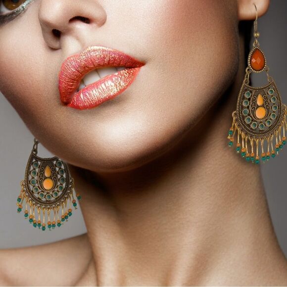 Gypsy style earrings #538  - Picture 1 of 7